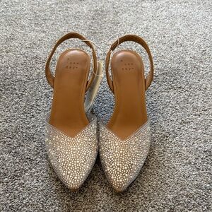 A New Day Women's Glittering Silver Heels